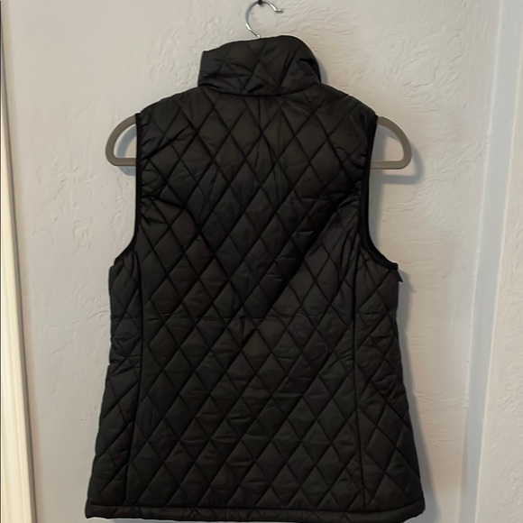 Lands' End Black Quilted Vest with Stand-Up Collar - Picture 2 of 9